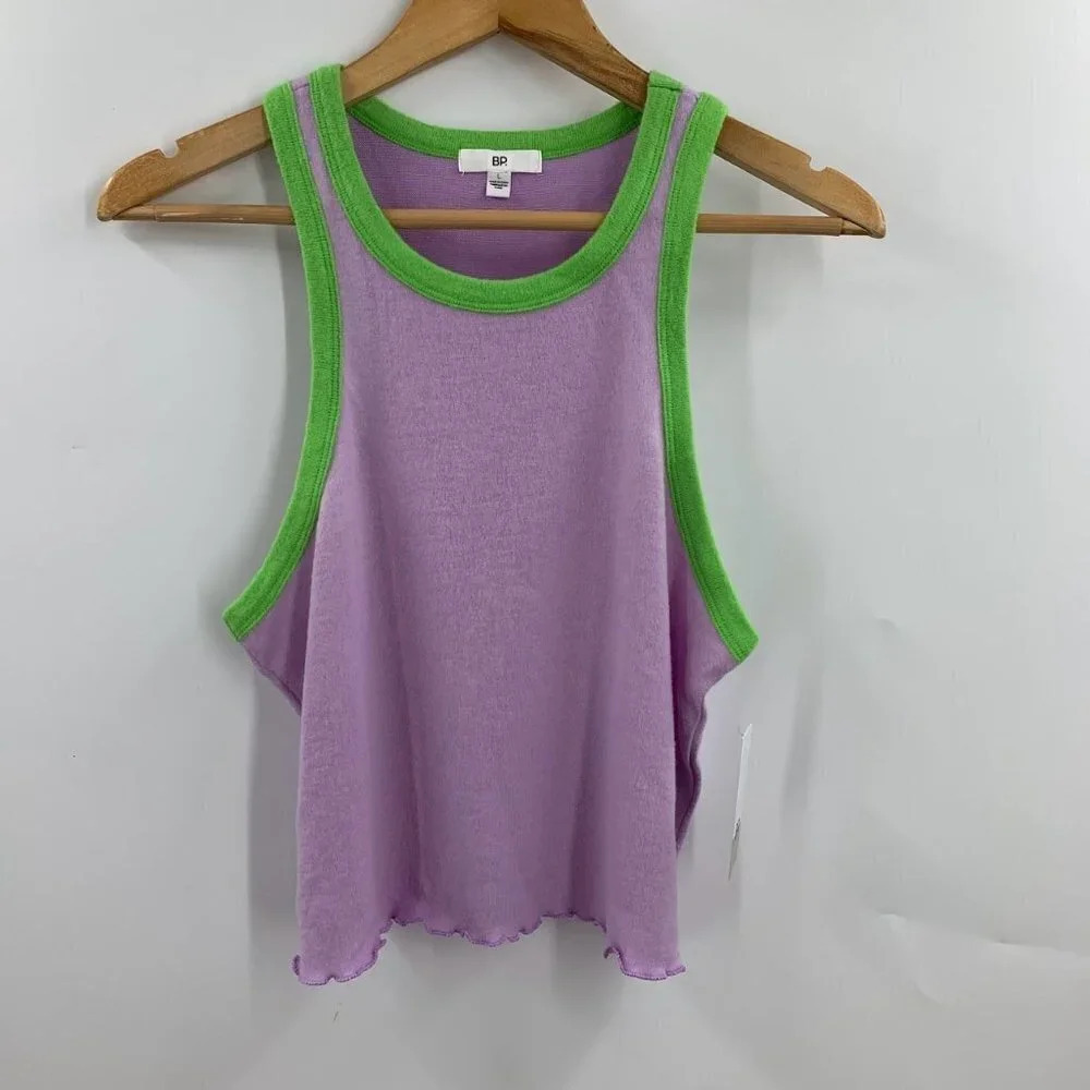 BP by Nordstrom Women's Cropped Cotton‎ Tank Top Size L NWT